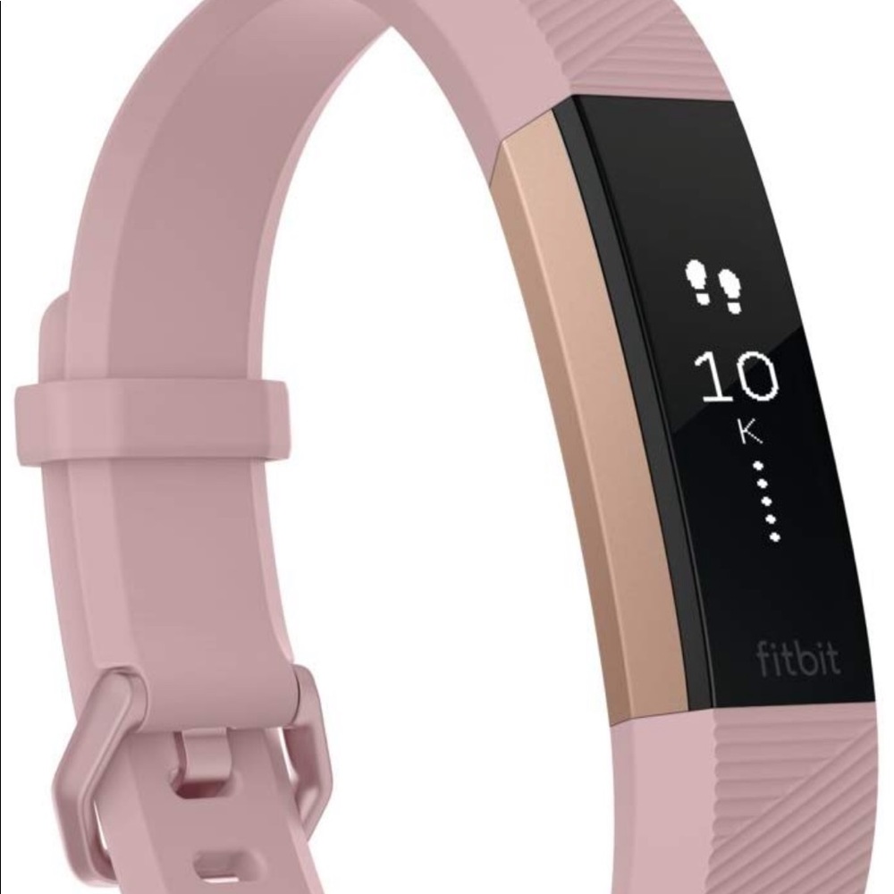 Fitbit Alta HR Gold with Pink Strap